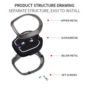 Funda Protectora para Llaves de Coche de Aleación de Zinc y Gel de Sílice para Ssangyong Korando Lester <span class=keywords><strong>Rodius</strong></span> Tivolan, Anillos, Llavero, Accesorios para Bolsos - Product Image 5