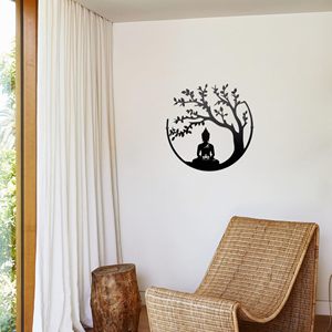 ต้นไม้แห่งชีวิตโลหะและ<span class=keywords><strong>ของ</strong></span>ตกแต่งผนัง<span class=keywords><strong>พระพุทธ</strong></span>รูป, ศิลปะทางจิตวิญญาณแบบเซนดอกบัว, <span class=keywords><strong>ของ</strong></span>ตกแต่งแบบฮินดูสำหรับบ้าน สำนักงาน ห้องโยคะ ห้องทำสมาธิ - Product Image 5