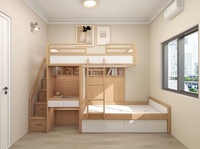 Lit moderne Yi Gui inclinable en chêne massif écologique, design modulaire, durable, gain de place, rangement multifonctionnel