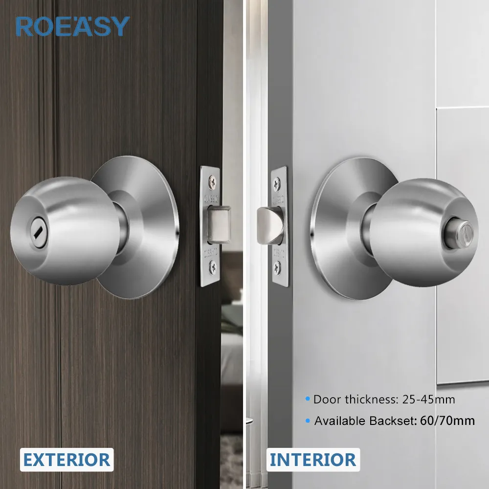 Cerradura de puerta de baño Roeasy, cerradura de puerta de ducha interior manual comercial, cerradura de puerta normal