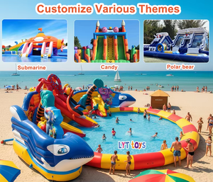 Glissières d'eau gonflables de <span class=keywords><strong>piscine</strong></span> de parc aquatique de <span class=keywords><strong>piscine</strong></span> extérieure de terrain de jeu à vendre - Product Image 5