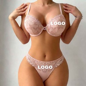 סט הלבשה תחתונה תחרה מעוצב בהתאמה אישית, דגם ODM OEM, סקסי עם רקמה, במידות גדולות לנשים - Product Image 1