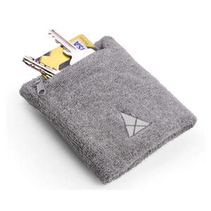 Kunden spezifische Stickerei Erwachsene Unisex Kein <span class=keywords><strong>Minimum</strong></span> Terry Handtuch Baumwolle Brieftasche Armband Schweiß band Mit Reiß verschluss tasche - Product Image 3