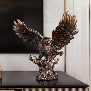 Vente en gros de résine artisanale style Art déco Aigle <span class=keywords><strong>Roc</strong></span> Ailes Sculpture bibelots pour la décoration de bureau Cadeau de pendaison de crémaillère Artisanat - Product Image 6