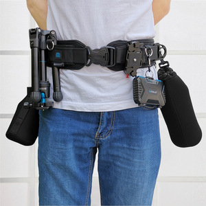 Dslr Camera Belt Black And Red Canvas 10Kg Load Multiple Clips For Photography Stabilization - Product Image 3