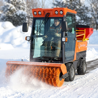 Chariot balayeuse à neige 4x4 avec capacité de charge de 300 kg pour les zones de stationnement des centres commerciaux