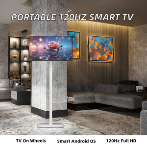 ทีวีพกพา Haocrown บนล้อเลื่อน 120hz Full HD ระบบแอนดรอยด์ จอแสดงผลเคลื่อนที่สำหรับบ้าน สำนักงาน การประชุม และความบันเทิง ภาพคมชัด 120 - Product Image 2