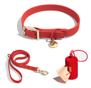 Conjunto de <span class=keywords><strong>Collar</strong></span> y Correa para Perro, PVC Impermeable, Ajustable, Antiolores, Fácil de Limpiar, para Perros Pequeños - Product Image 4