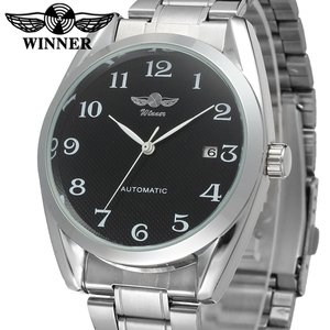 <span class=keywords><strong>Montre</strong></span>-bracelet <span class=keywords><strong>automatique</strong></span> pour hommes d'affaires T-winner, bracelet en acier inoxydable, date, vente en gros d'usine en Chine - Product Image 4