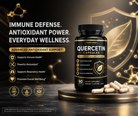 Capsules d'extrait de Quercétine en vrac ODM/OEM 500mg Haute Pureté Supplément Végétalien Antioxydant Naturel Soin Cœur et Immunité Halal