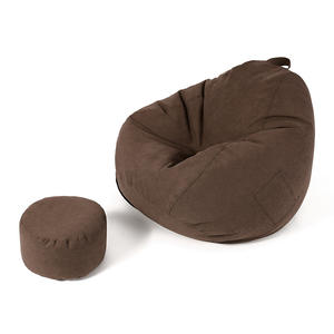 Sillón Puff Moderno de Tela con Funda Extraíble, Cómodo Mueble para Sala de Estar - Product Image 3