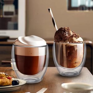 BS-3 150ml 5oz Petites tasses à café en <span class=keywords><strong>verre</strong></span>, mini-tasses à expresso transparentes isolées à <span class=keywords><strong>double</strong></span> paroi pour machine à expresso - Product Image 3
