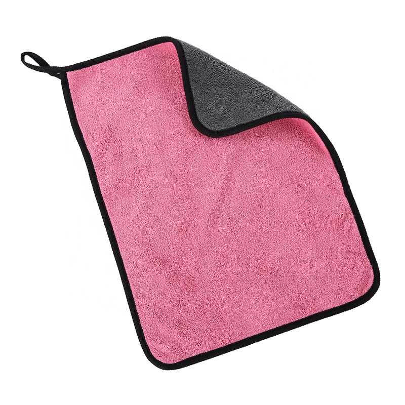 Home Auto Shop Super Water Absorbent 30*40cm Coral Velvet Double-Sided Quick-Dry Microfiber Knitted Car Wash Towel