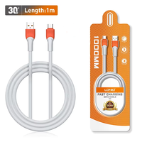 LDNIO LS601 Kabel Pengisian Daya Inti Cupper Murni 1M Jalur Pengisian Kabel Data 5V 2A Tipe-c Ke Kabel Data Pengisian Mirco