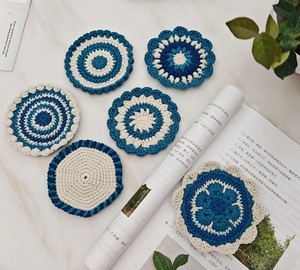 Posavasos de Madera Hechos a Mano con Ganchillo, No Tóxicos, para Proteger el Escritorio, Decoración del Hogar, Regalos para Fiestas, Bodas, Inauguración de Casa, Platos - Product Image 5