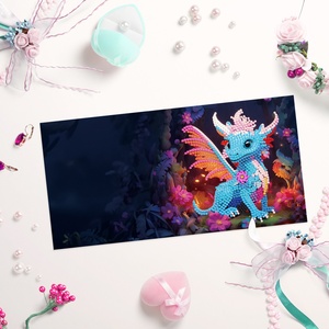 DIY Diamond Painting 5D Greeting <b>Cards</b> Crystal Diamond Painting Animal Greeting <b>Card</b> for Kids - Product Image 6