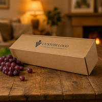 Boîtes d'emballage portables de différentes tailles en carton ondulé Kraft pour le transport de vin et de bouteilles d'eau