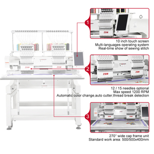 Wholesale Double Head Embroidery <b>Machine</b> Commercial 2 Heads Embroidery Sewing <b>Machine</b> for T-shirt <b>Clothes</b> - Product Image 3