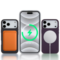 Casing Ponsel Kulit Sapi Full Grain Terlaris, Casing Belakang Ponsel Kulit Asli, Casing Ponsel Magnetik untuk iPhone 17 Pro Max