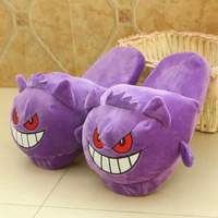 Pantoufles en peluche Pikachu en gros, style dessin animé Pokémon, en coton, pour l'intérieur, hiver, parfaites pour les enfants