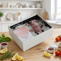 Boîte cadeau rectangulaire en carton gaufré, extra-large, avec couvercle et base, en matériaux recyclés et écologiques, pour vêtements d'anniversaire