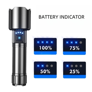 Linternas Recargables Wason de Alto Lumens Super Bright <span class=keywords><strong>Flash</strong></span> <span class=keywords><strong>Light</strong></span> <span class=keywords><strong>4</strong></span> Modos Zoomable Linternas con Indicador de Batería LED - Product Image 5