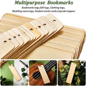 Wholesale Wooden <b>Bookmark</b> Unfinished Rectangular Wood <b>Bookmarks</b> for DIY Crafts and Personalized Gifts Dropshipping - Product Image 4