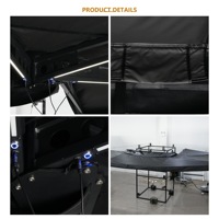 Auvent autoportant quatre saisons 4x4 XL à 270 degrés, double poteau 2m 2.5m, auvent latéral de voiture avec éclairage LED tricolore