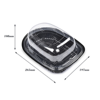 Sunzza emballage à emporter récipient en plastique PP jetable transparent de qualité alimentaire boîte à poulet grillé pour poulet grillé