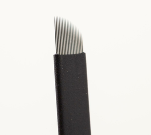 Tebori-Hoja en U de Microblading flexible, 24 Pines de acero inoxidable para maquillaje permanente, pluma Manual de <span class=keywords><strong>Nano</strong></span> cejas 3D, 0,15mm, 24U - Product Image 3
