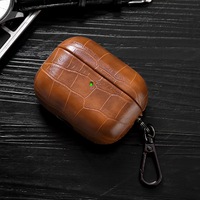 Étui de luxe en cuir PU pour AirPods 5, housse de protection intégrale avec porte-clés, étui de protection pour écouteurs pour AirPods 4/3/2/1 Pro 3/2/1