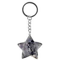Chine vente pierre de polissage naturelle porte-clés sac à main porte-sac à main étoile forme pierre précieuse cristal balancent voiture fermoirs porte-clés