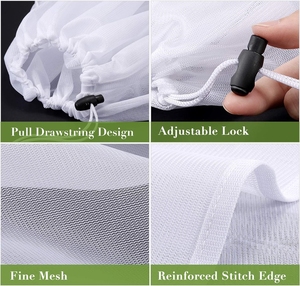 Bolsas reutilizables para elaboración casera de cerveza, granos, vino y cerveza; diseño con cordón ajustable. - Product Image 5