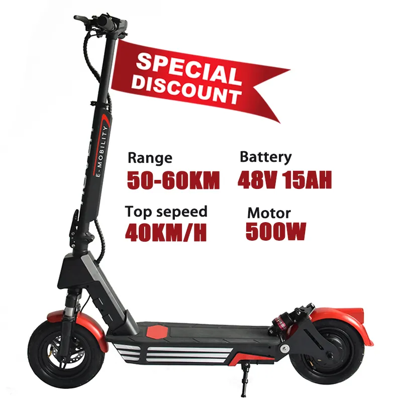 Nieuw Aankomen Volwassen E Scooters Met 48V 15ah Batterij 500W Motor Opvouwbare Elektrische Scooter Met Dubbele Ophanging Escooter