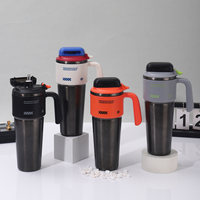 Nouvelle conception, gobelet isotherme grande capacité à double paroi en acier inoxydable, tasse à café thermos sous vide avec poignée pour étudiants, bureau, salle de sport