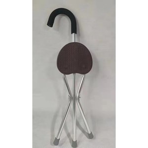 Aluminum alloy walking stick stool, cane, 3-legged non-slip folding cane, can be sat on. - Product Image 3