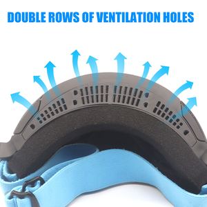 Hai lớp ống kính có thể điều chỉnh dây đeo UV400 chống sương mù trượt tuyết Kính phân cực Googles Antifog Snowboard thể thao Kính trượt tuyết - Product Image 4
