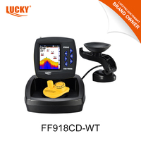 Sonar de pêche pour bateau Lucky Bait FF918CD-WT avec écran couleur matriciel de 3,5 pouces et communication sans fil longue portée