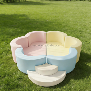 Location d'équipements de jeux intérieurs pour enfants : Ensemble de jeux souples en mousse avec fosse <span class=keywords><strong>à</strong></span> balles florale pour usage scolaire et résidentiel - Product Image 5