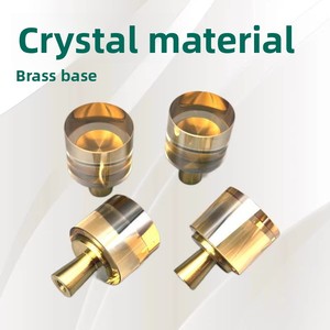 Kenop Kristal Silinder Kecil Berbahan Kuningan untuk Laci/Kabinet, Gagang Pintu Modern Minimalis Mewah Ringan, Lubang Tunggal - Product Image 2