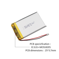 Fournisseur de cellules au lithium fournir Offre Spéciale produit UFX 503759 1200mAh 3.7V batterie Li-po avec PCM pour enregistreur de conduite