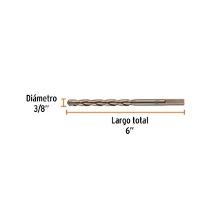 Truper Set 5 pezzi 3/8X6 'punte per trapano in Blister per lavori in muratura e calcestruzzo - Product Image 2
