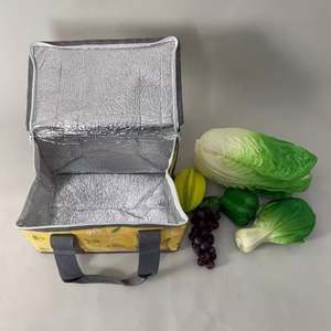 Polyester Fourre-Tout Non Tissé Plaine Sacs À Lunch Nouveau Épais Isolé Sac Thermique Alimentaire Réutilisable Non Tissé Glacière pour Canettes - Product Image 3