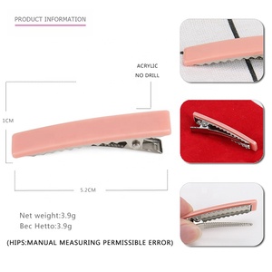 Wholesale Cheaper Acrylic Hair <strong>Clips</strong> No-slip <strong>Silver</strong> Metal Alligator <strong>Clip</strong> Fashion Colors Acrylic Alligator Hair <strong>Clips</strong> - Product Image 2