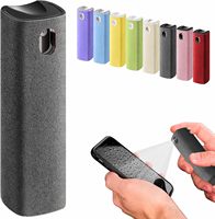 Solution de nettoyage 2-en-1 : spray nettoyant et chiffon en microfibre pour téléphone, ordinateur portable, iPad, téléviseur, moniteur, écran de voiture