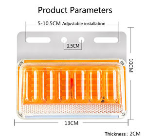Feux latéraux de camion COB 6D LED 24V 5W, feux stroboscopiques d'avertissement pour camion, remorque, véhicule tout-terrain, accessoires de remplacement de lampes - Product Image 2