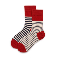 Chaussettes d'affaires de travail à motif de rayures d'approvisionnement d'usine Chaussettes en fibre de bambou pour hommes
