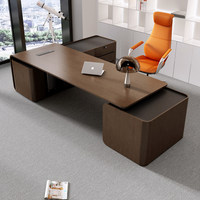 Bureau de direction modulaire minimaliste en forme de L, table de bureau de luxe, design moderne, mobilier de bureau en bois