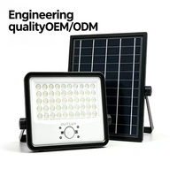 Reflector Solar para Exteriores, Impermeable, de Alta Luminosidad, con Sensor Inteligente, 100W 200W 400W, Lámpara LED Solar para Jardín