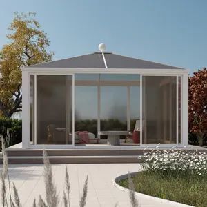 Üretim açık 4 sezon sunroomlar Modern tasarımlar alüminyum güneş odası polikarbonat Gazebo